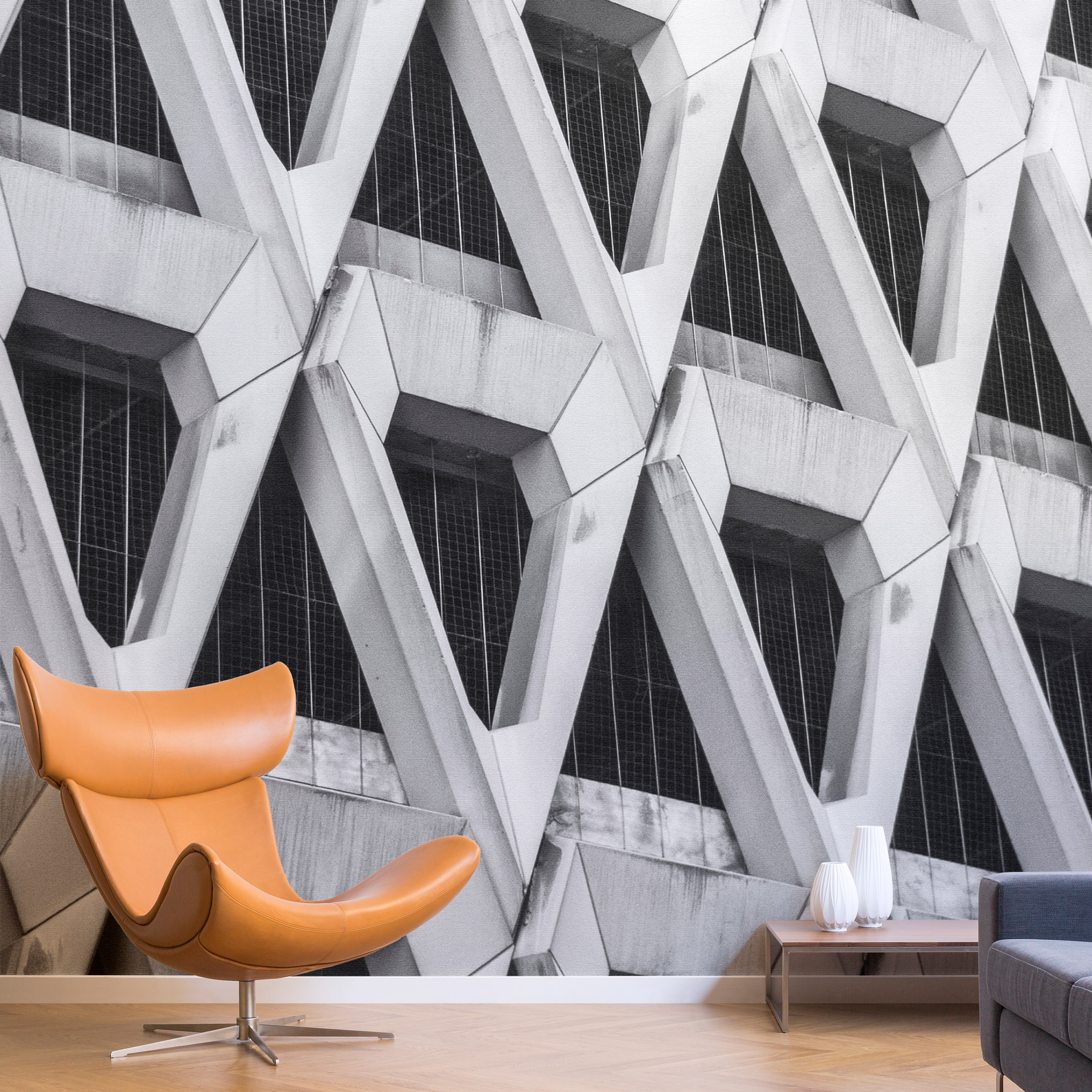 Brutalist-inspired wallpaper collection features Welbeck Street car park