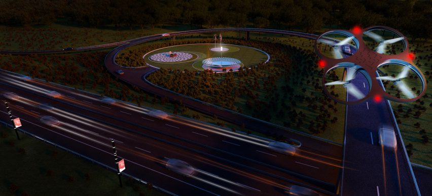 Carlo Ratti unveils smart road system with flying drones