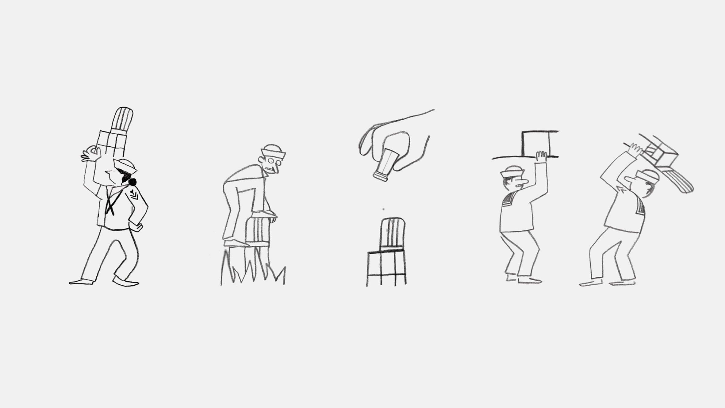 Jean and Nicolas Jullien illustration of Emeco Navy Chair