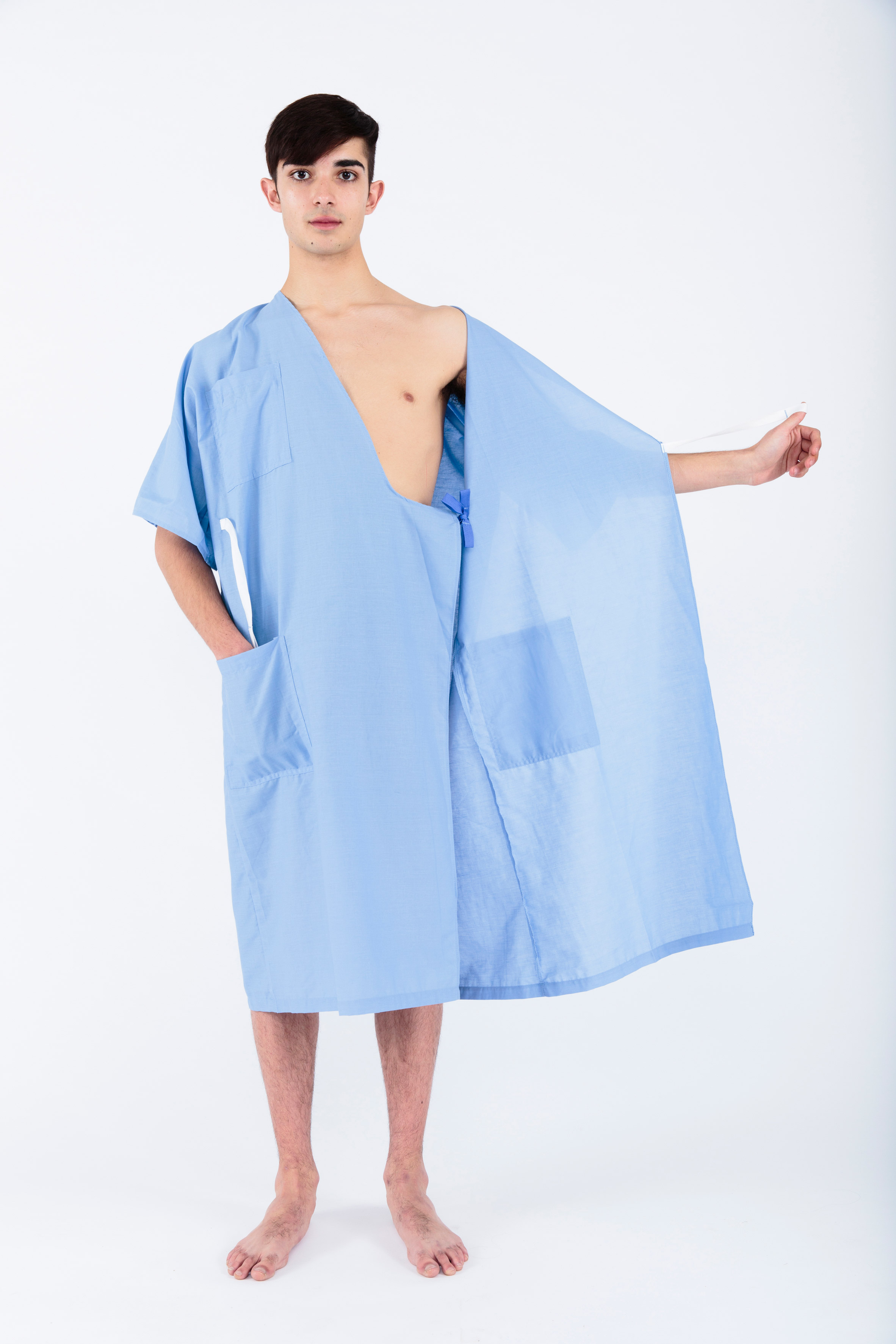 DMI Convalescent Hospital Gown with Back Tie, Blue : Amazon.in: Clothing &  Accessories