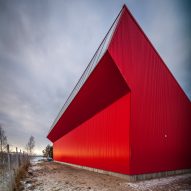 Oil-spill recovery unit in Finland is illuminated by angled clerestory window 