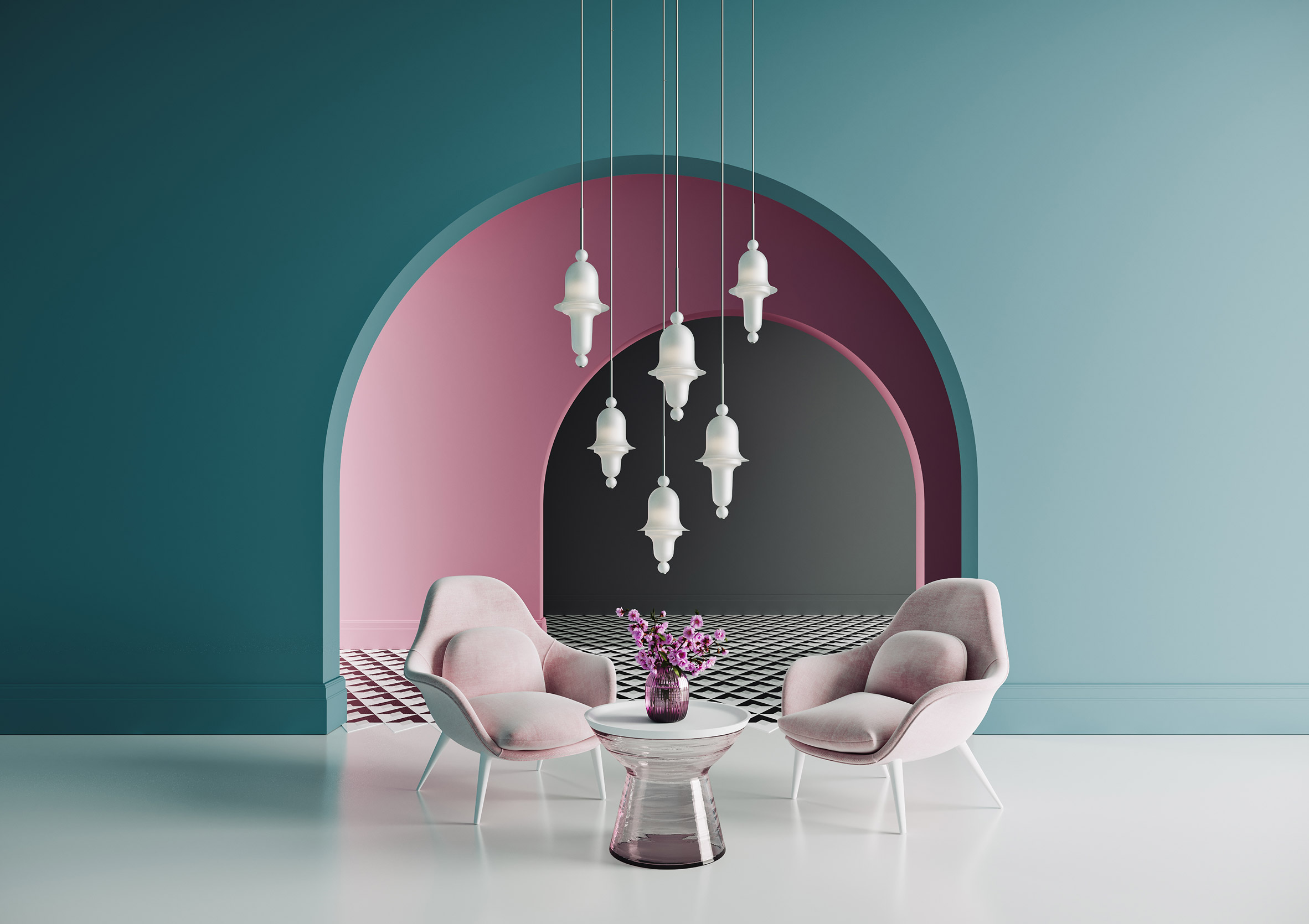 Preciosa launches bell-shaped glass light by Dima Loginoff