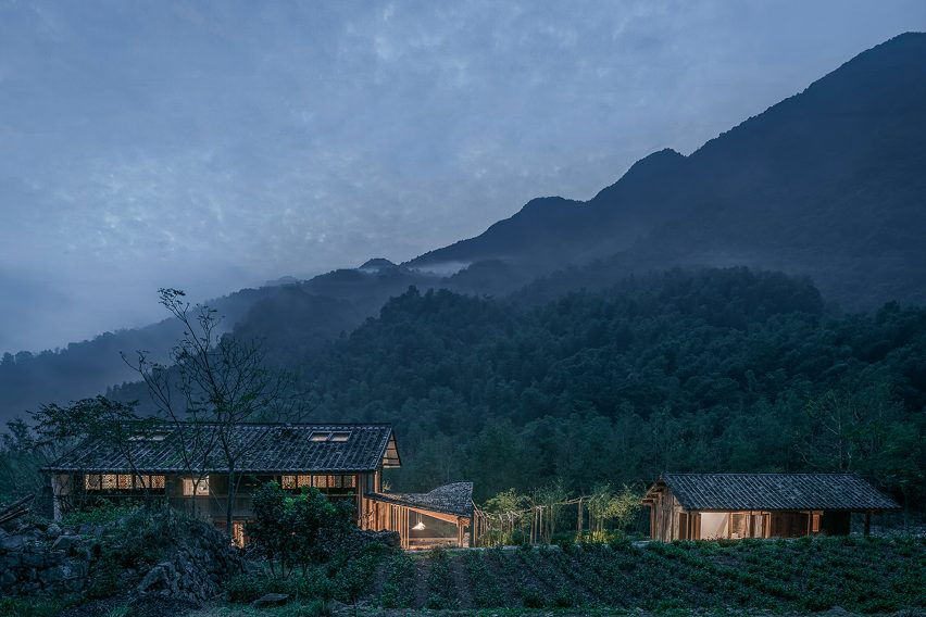 Springingstream guesthouse's wavy tiled roof is based on the outline of surrounding mountains