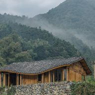 Springingstream guesthouse's wavy tiled roof is based on the outline of surrounding mountains