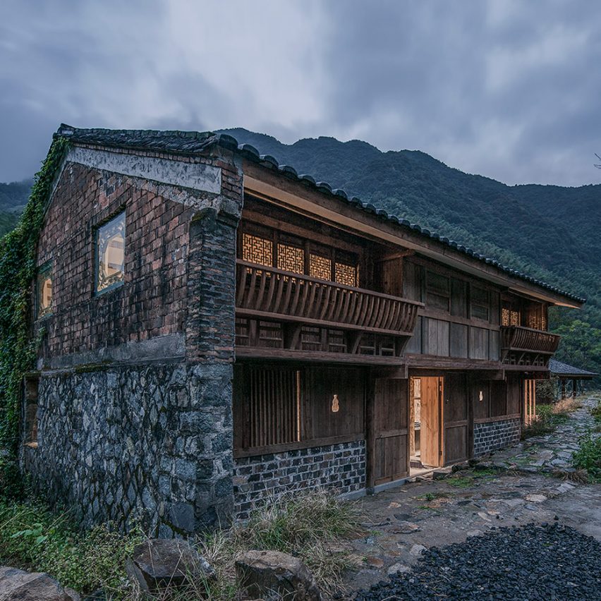 Springingstream guesthouse's wavy tiled roof is based on the outline of surrounding mountains