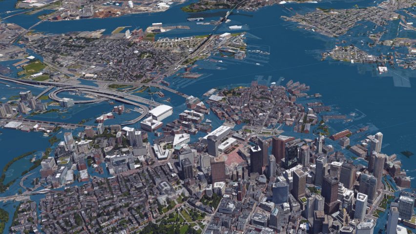 Boston seen using the Surging Seas software