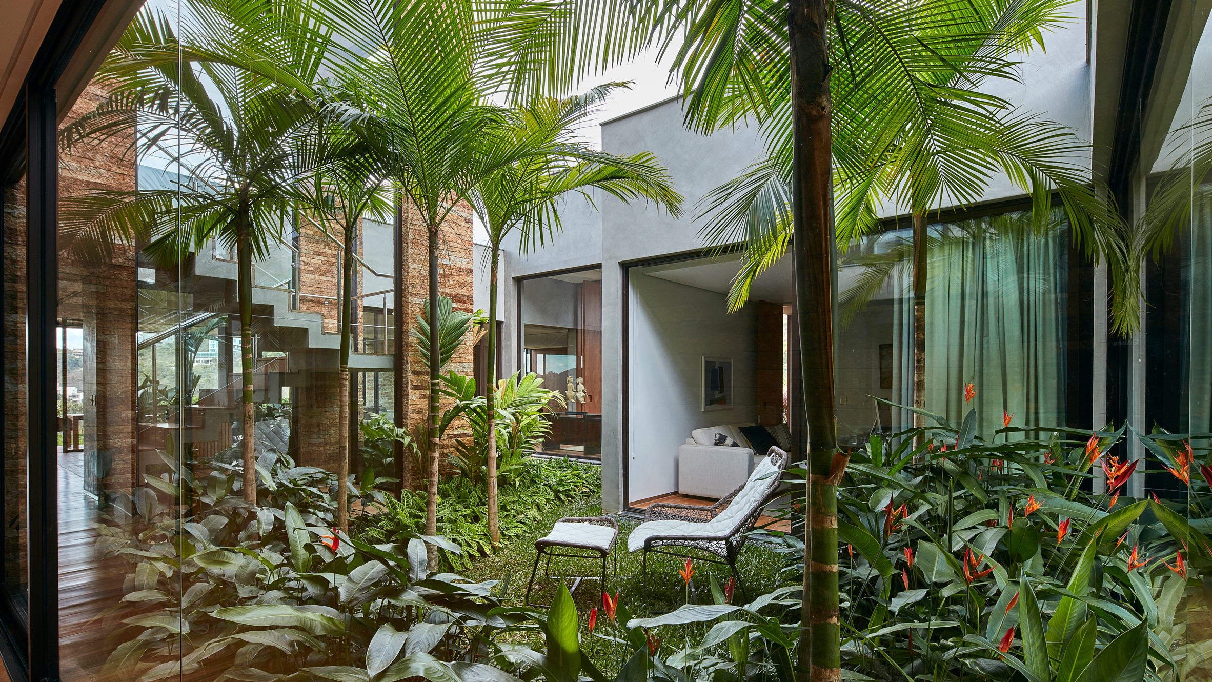 tropical house plans with courtyards