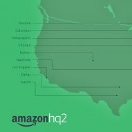Amazon HQ2 shortlisted cities map