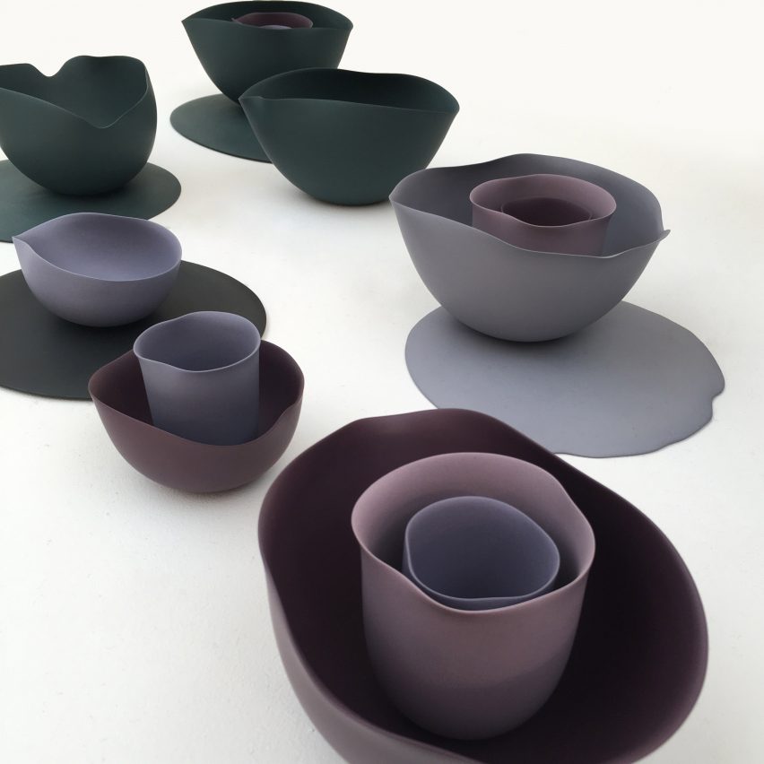 Seo-Yeon Park makes porcelain tableware based on Georgia O'Keeffe paintings