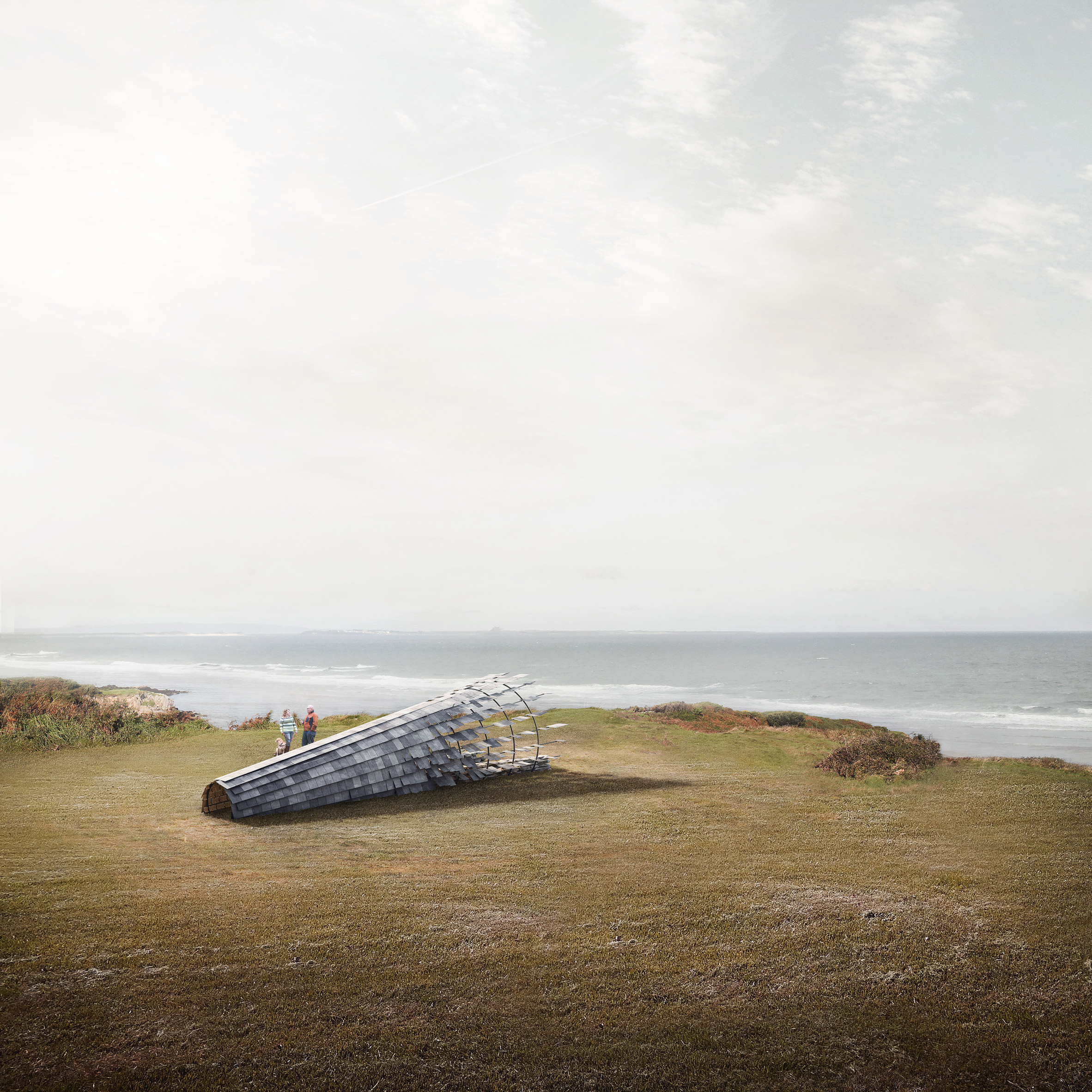 Giles Miller and Forbes Massie visualise slate-shingled hideaway