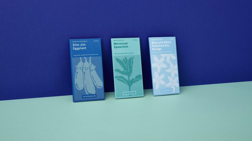 Here Design creates seed packaging to look like miniature book collection