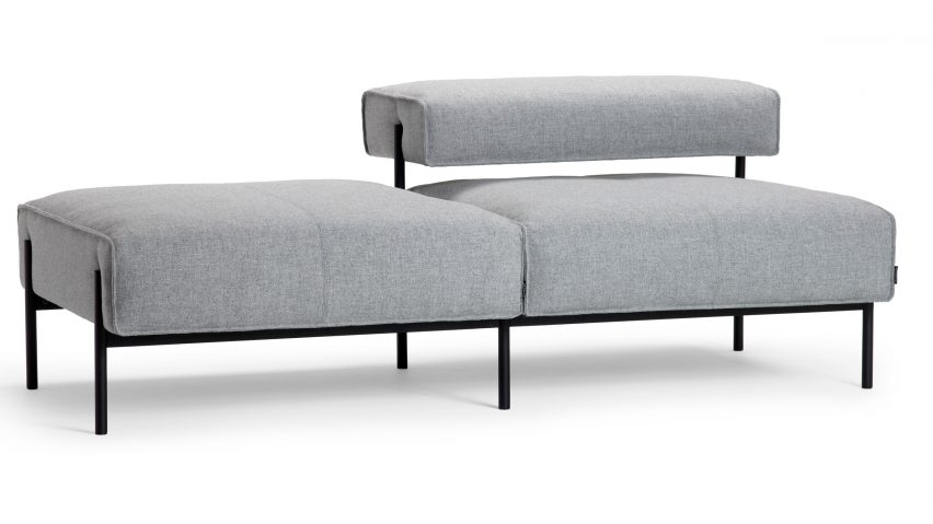 Lucy Kurrein's modular sofa "rejects the conventional working environment"