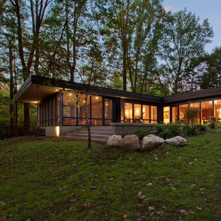 Haus overhauls midcentury modern home in the Indiana woods