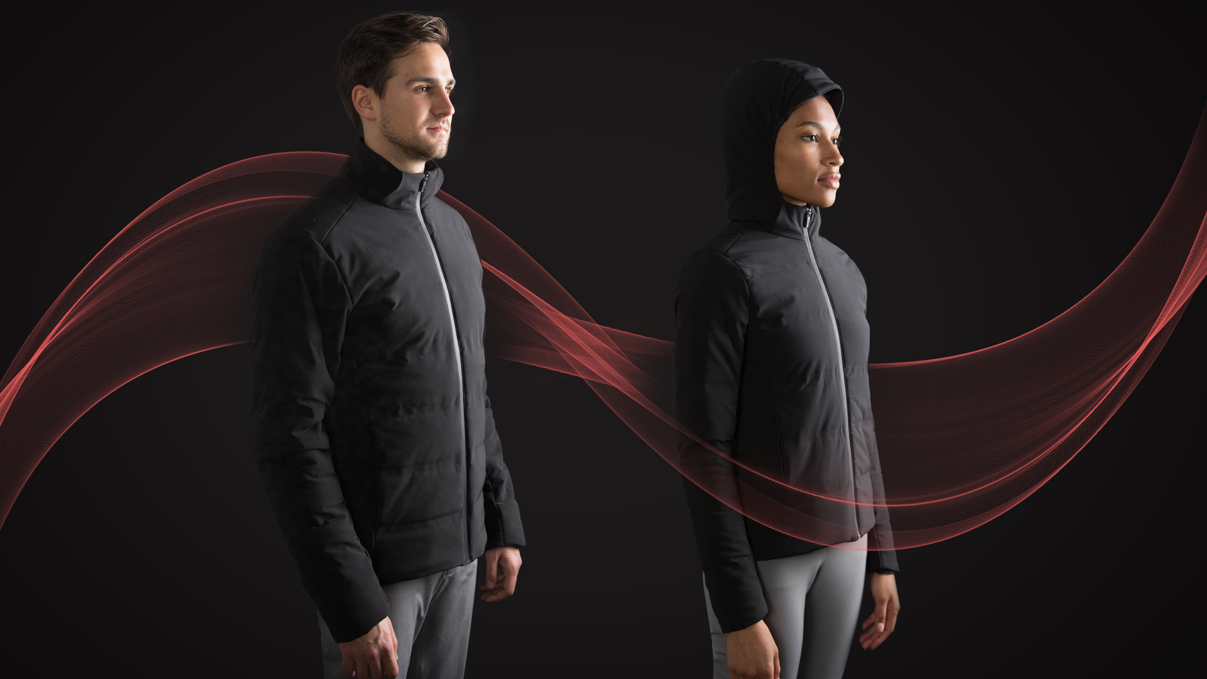 Self-heating smart jacket responds to changes in temperature