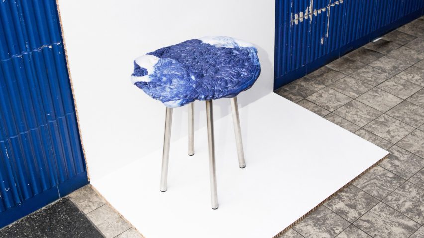 A group of four German designers have turned the oddly-shaped plates of raw plastic that pour out of injection moulding machines during production, into stool seats.