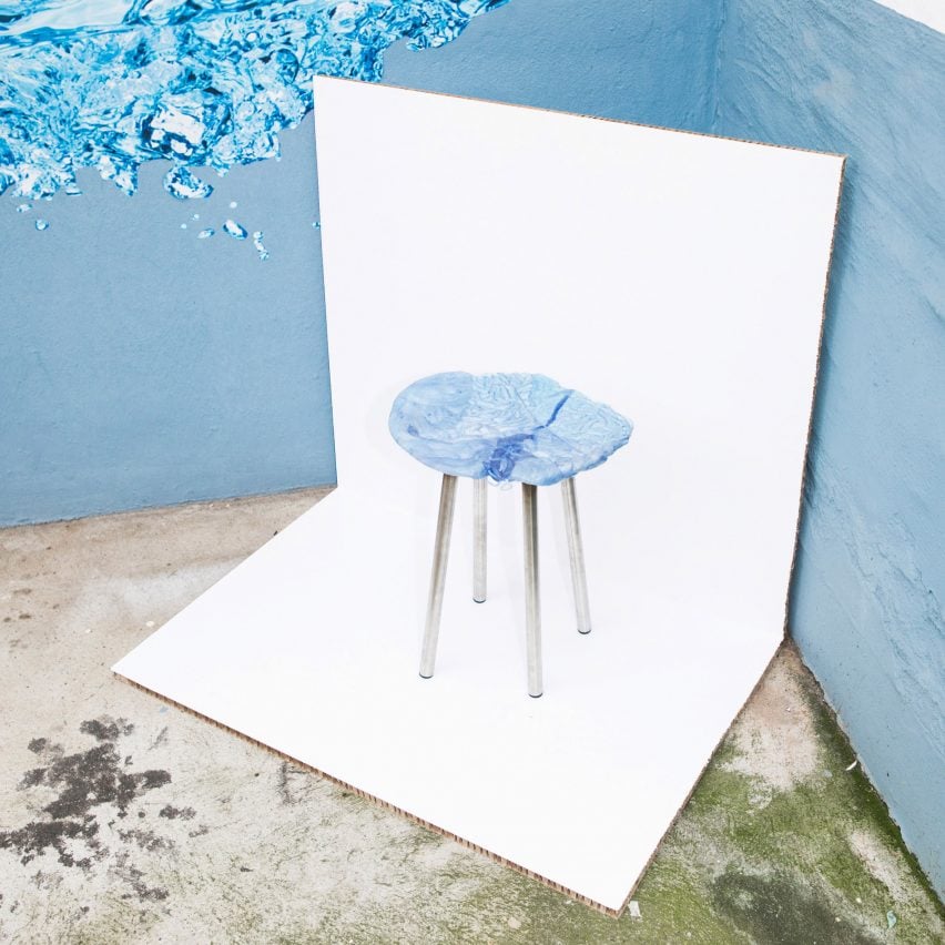 A group of four German designers have turned the oddly-shaped plates of raw plastic that pour out of injection moulding machines during production, into stool seats.