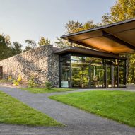 Welcome centre for Quebec heritage site rises from the landscape