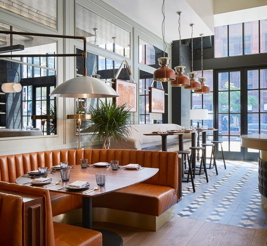The Proxi restaurant occupies former printing house in Chicago