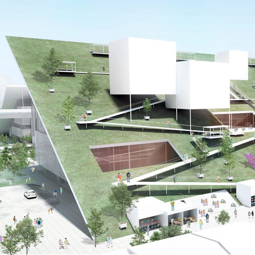 Taoyuan Museum of Art in Taiwan, designed by Riken Yamamoto & Field Shop and Joe Shih Architects