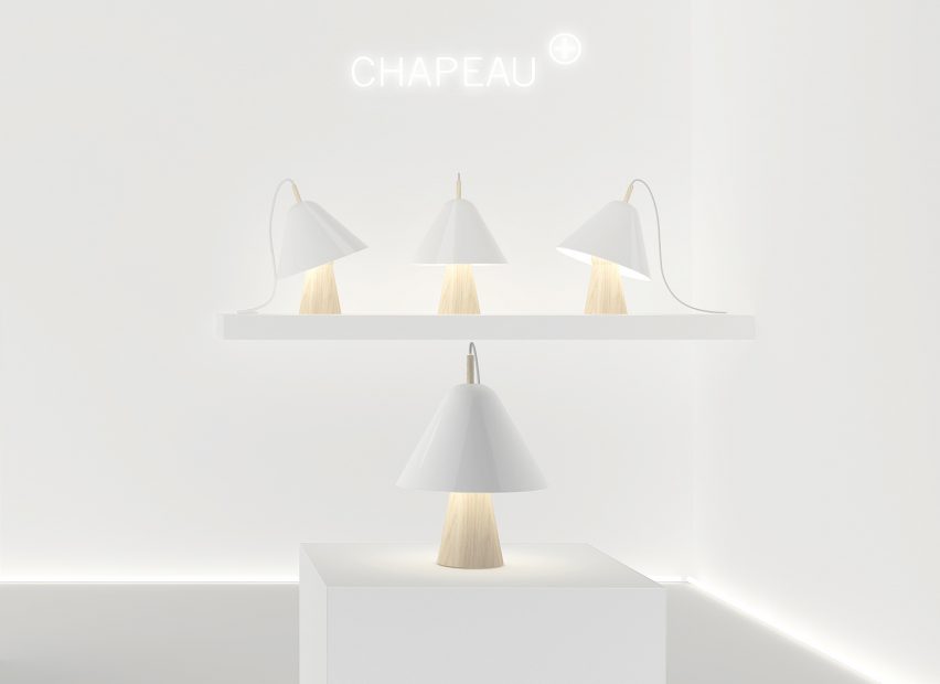 Simone Gerbino's design for a hat-inspired lamp was shortlisted for TalentLab, the brand's platform for emerging designers.