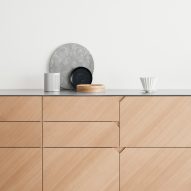 Cecilie Manz hacks IKEA kitchen using steel and warm-toned wood