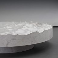 Mathieu Lehanneur creates marble furniture that mimics the ocean's surface