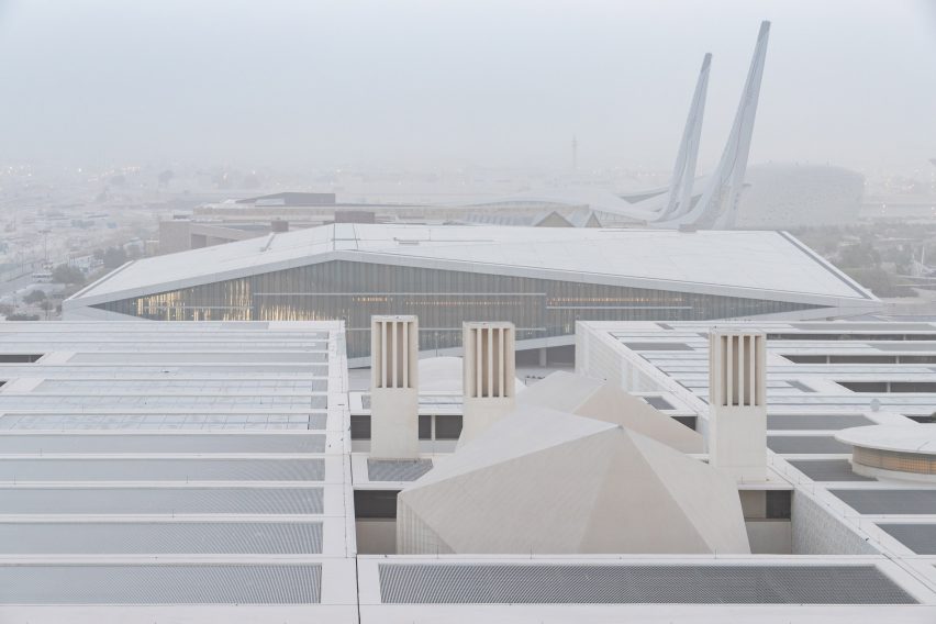 View of Qatar National Library by OMA