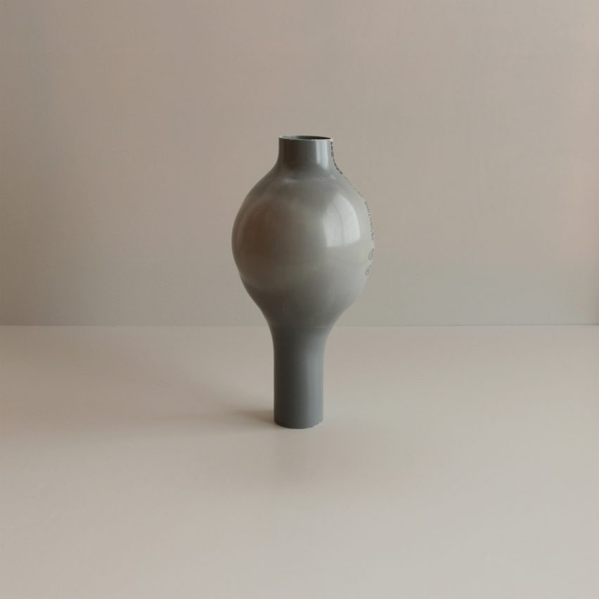 Kodai Iwamoto transforms plastic pipes into flower vases