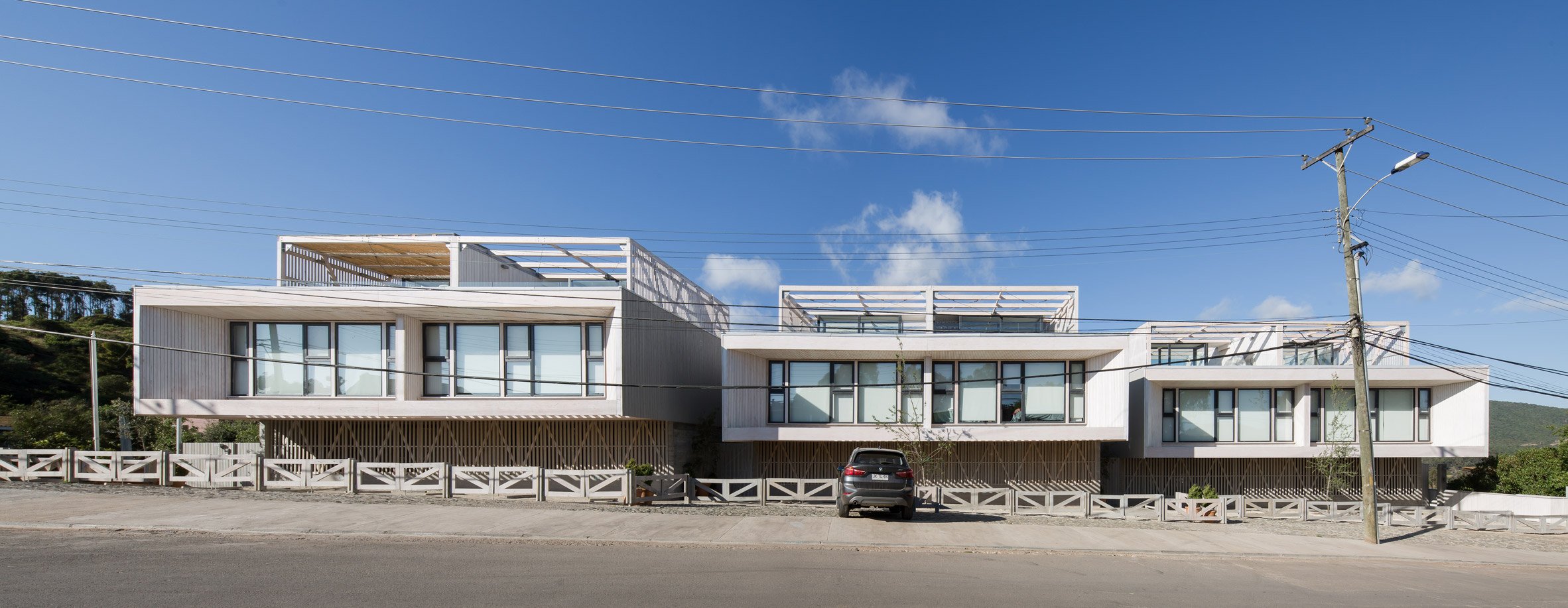 Mobil Arquitectos creates pine-clad holiday dwellings for seaside town in Chile