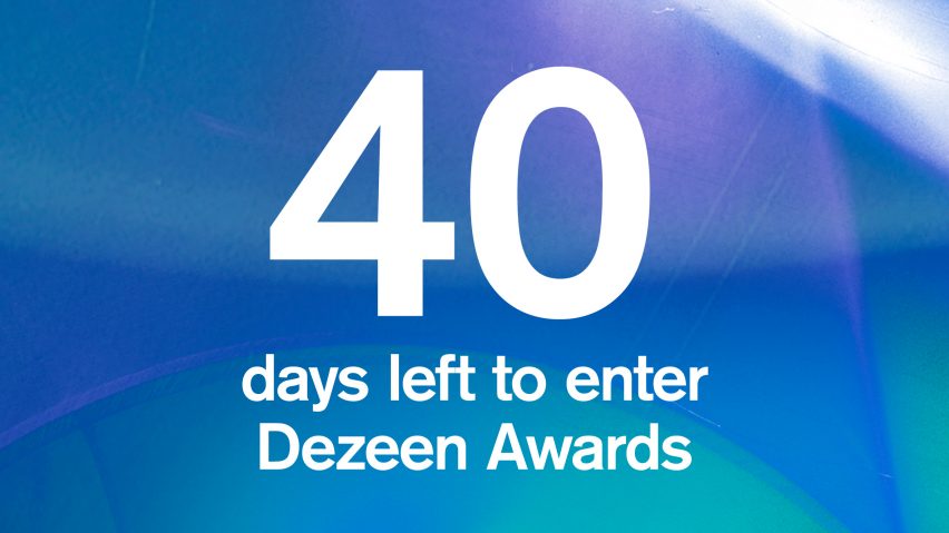 Join us in London to celebrate 40 days to go until Dezeen Awards entries close
