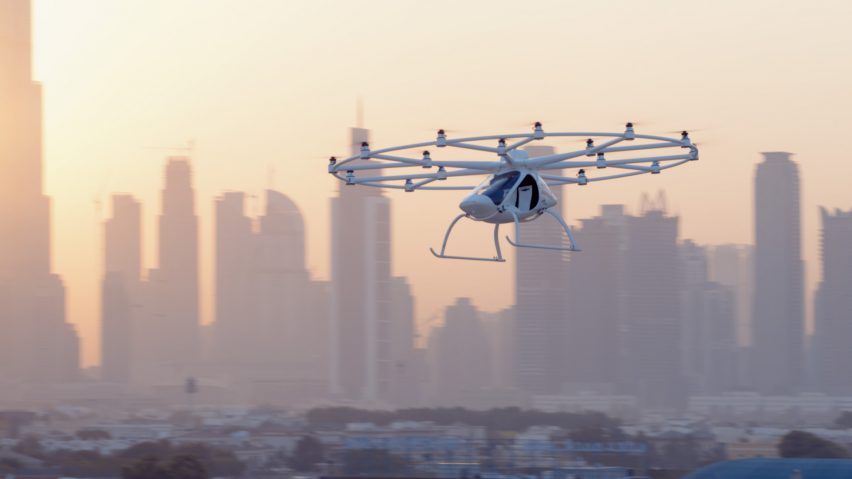 Frame from Elevation – a short documentary by Dezeen about how drones will change cities