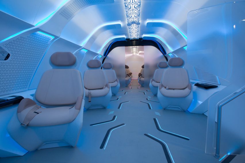 BMW designs "human-centric" Hyperloop One passenger capsule for Dubai network
