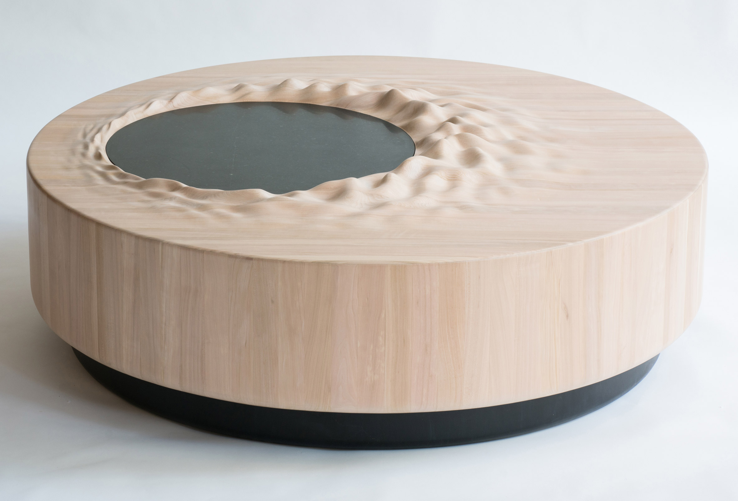 GT2P's Manufactured Landscapes exhibition features rippled coffee table