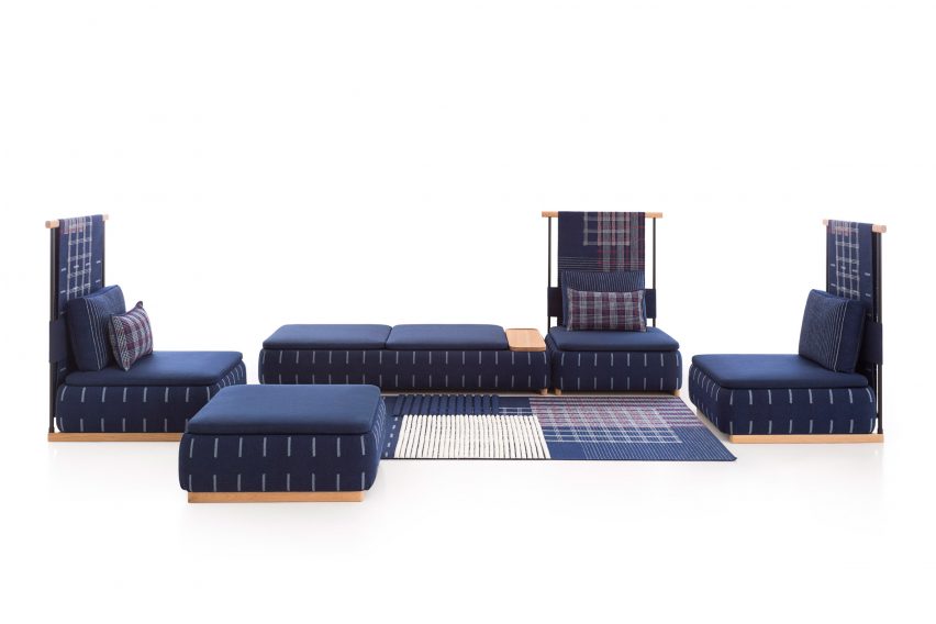 Neri&Hu design modular rug, screen and sofa collection for Gan
