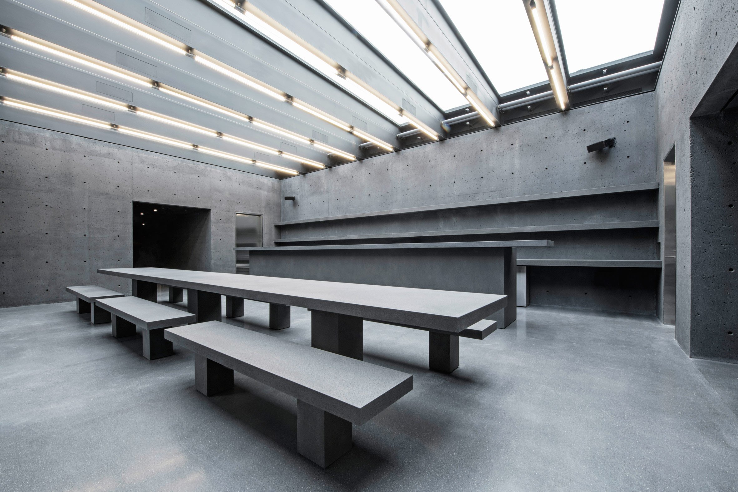 David Chipperfield designs metallic interiors for Ssense's