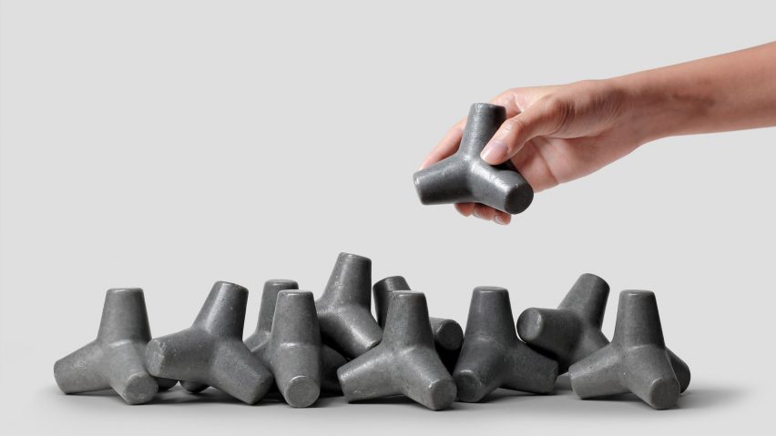 Tetra Soap is designed to look like concrete structures