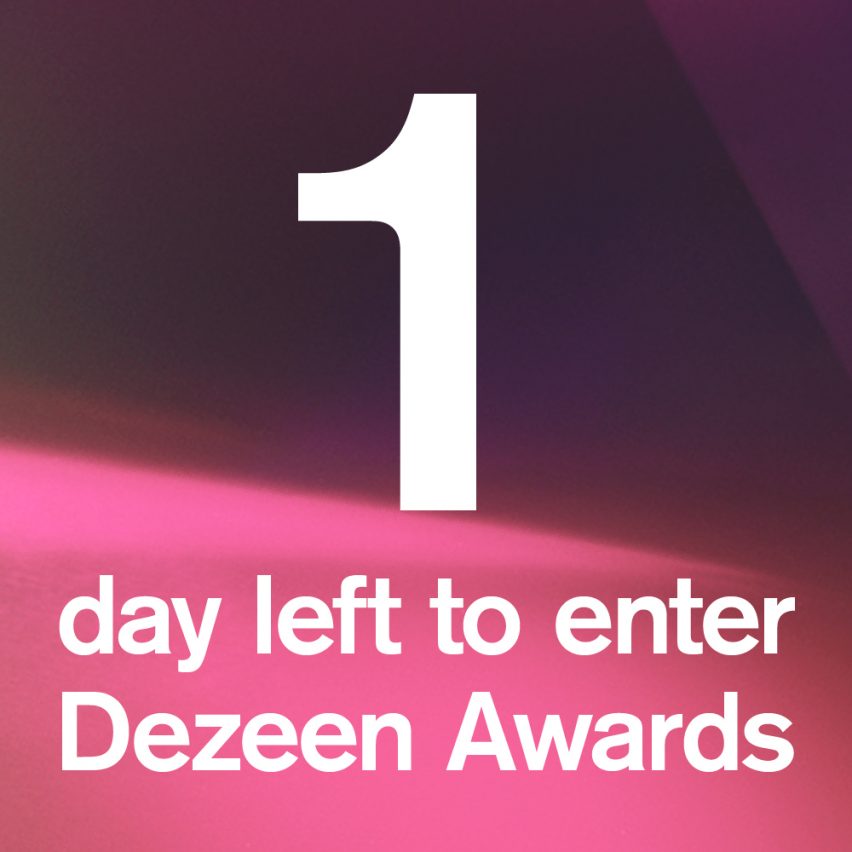 Dezeen Awards deadline is tomorrow at midnight UK time