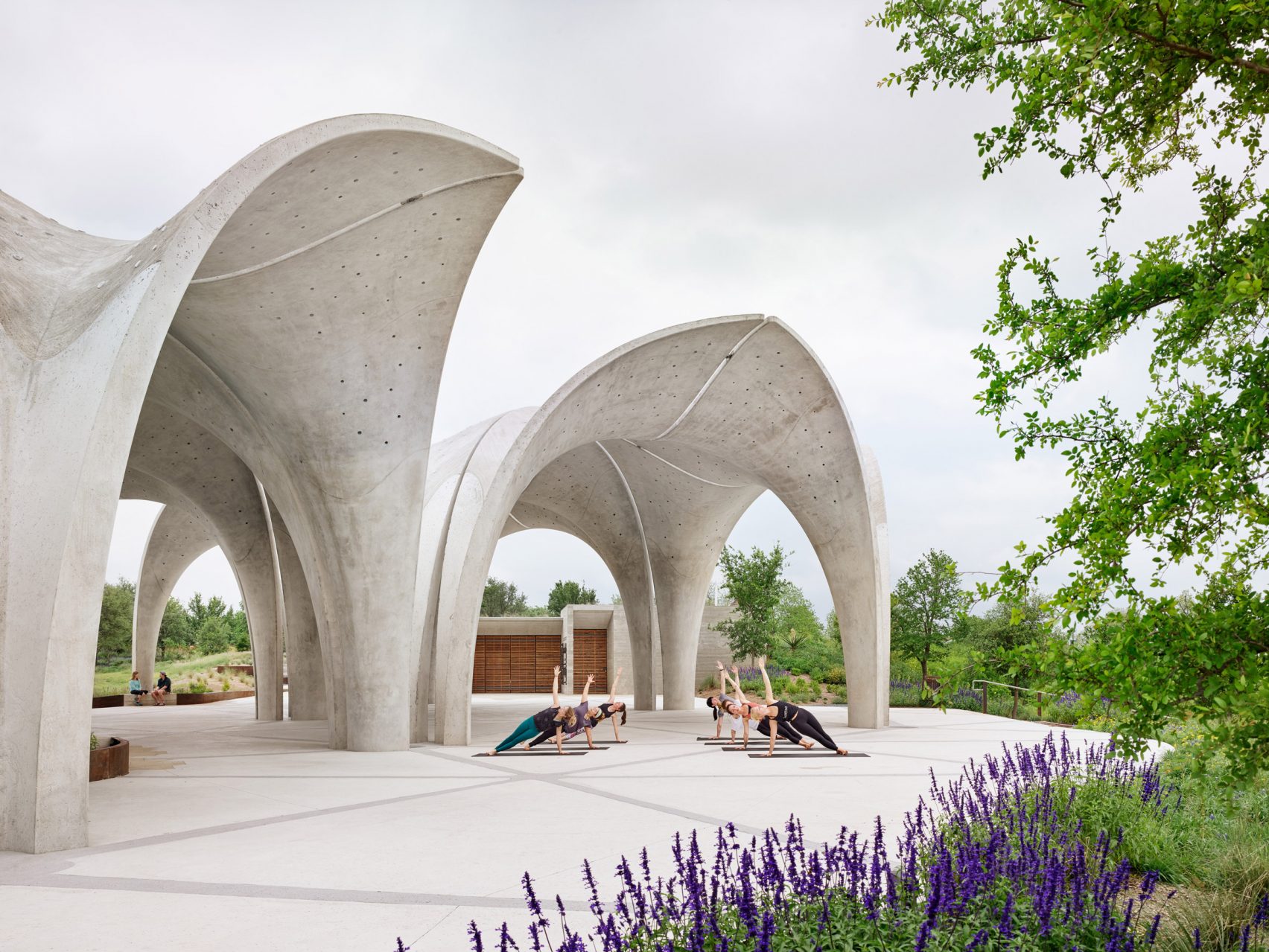 Architecture park. Confluence Park, США. Японский павильон (Архитектор Сигеру бан). Парковый павильон модернизм. Малые архитектурные формы.