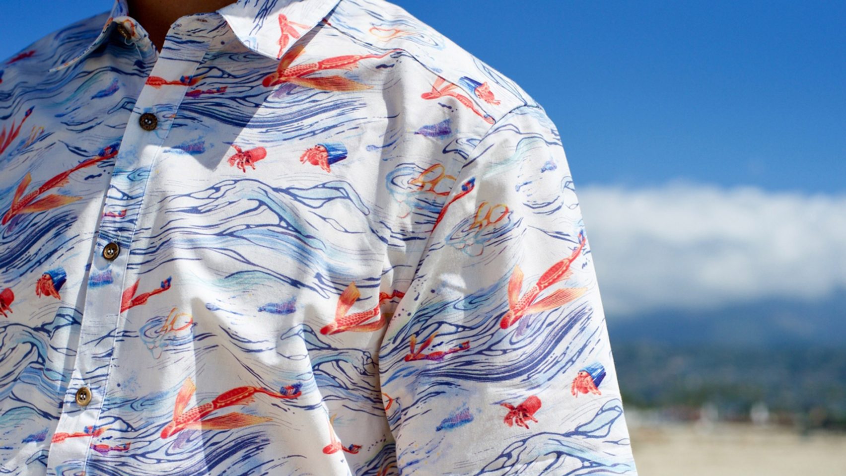 Adolfo Correa Creates Hawaiian Shirt From Ocean Plastic