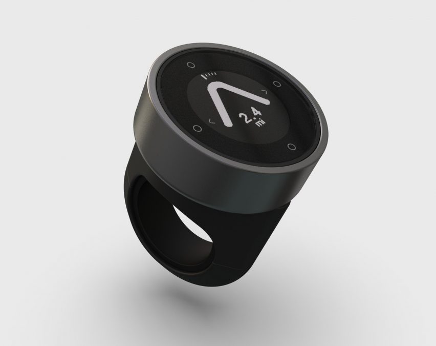 Beeline's minimal navigation device directs motorcyclists with a single arrow