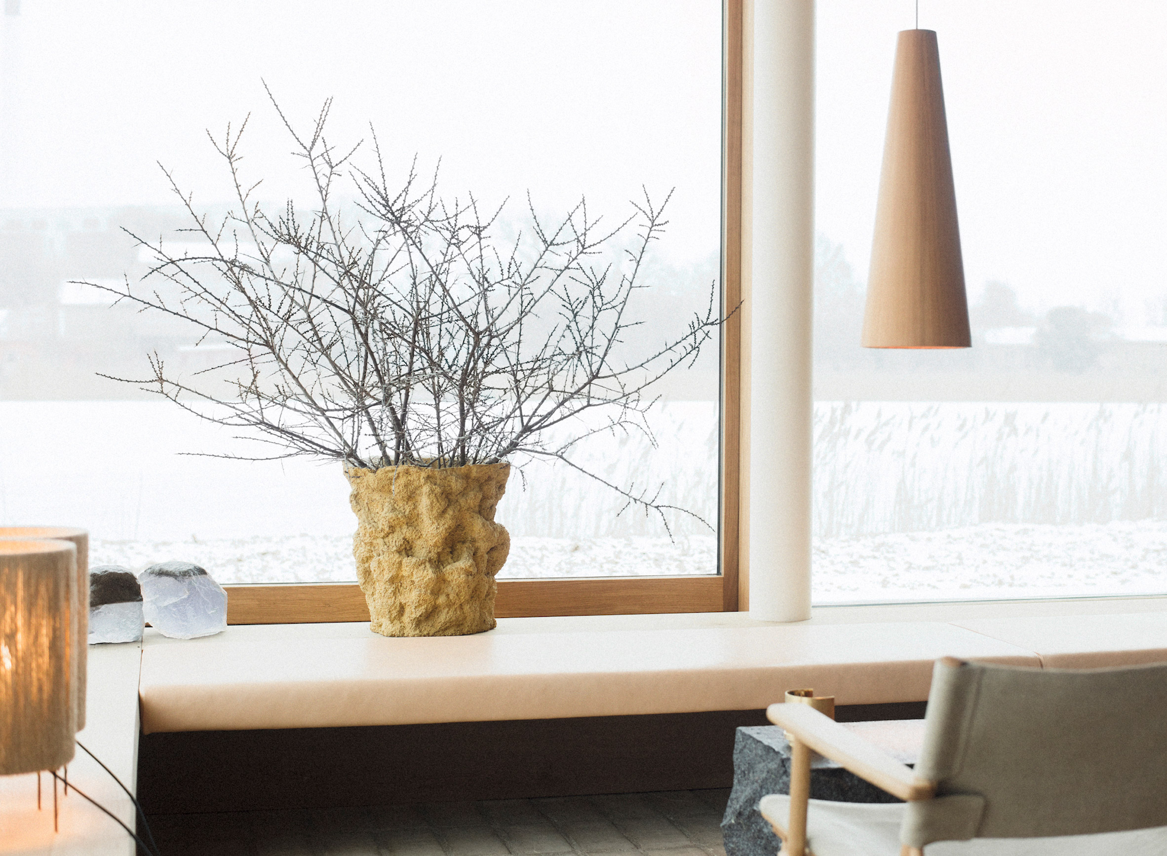 Vases designed for Copenhagen's Noma restaurant look like lava rocks