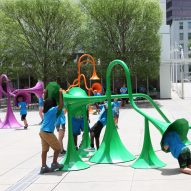 Yuri Suzuki installs six colourful sound-modifying sculptures in Atlanta
