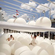 Snarkitecture creates giant bouncy ball playground on Hong Kong's waterfront