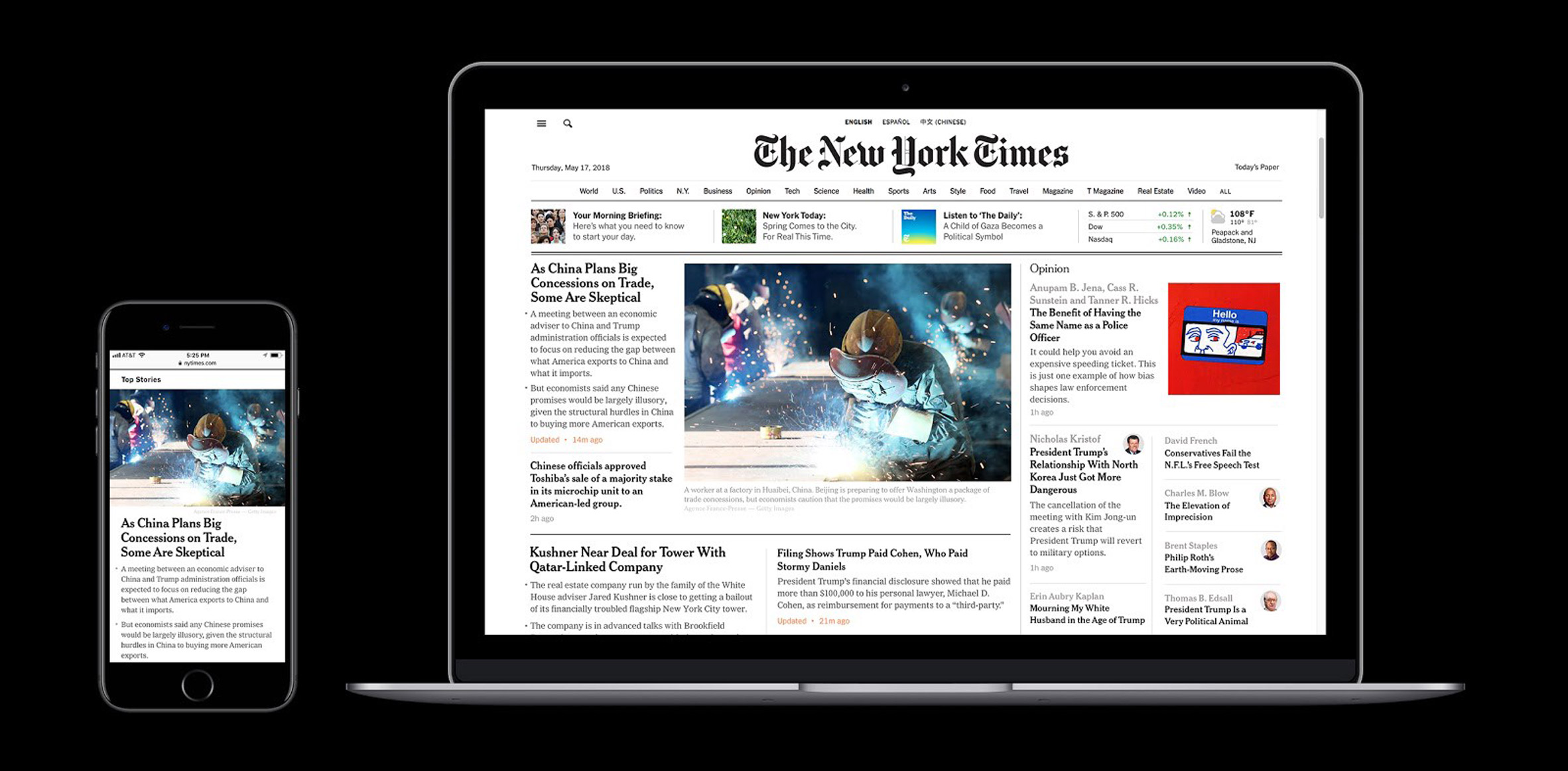 New York Times redesigns website to catch up with mobile offering