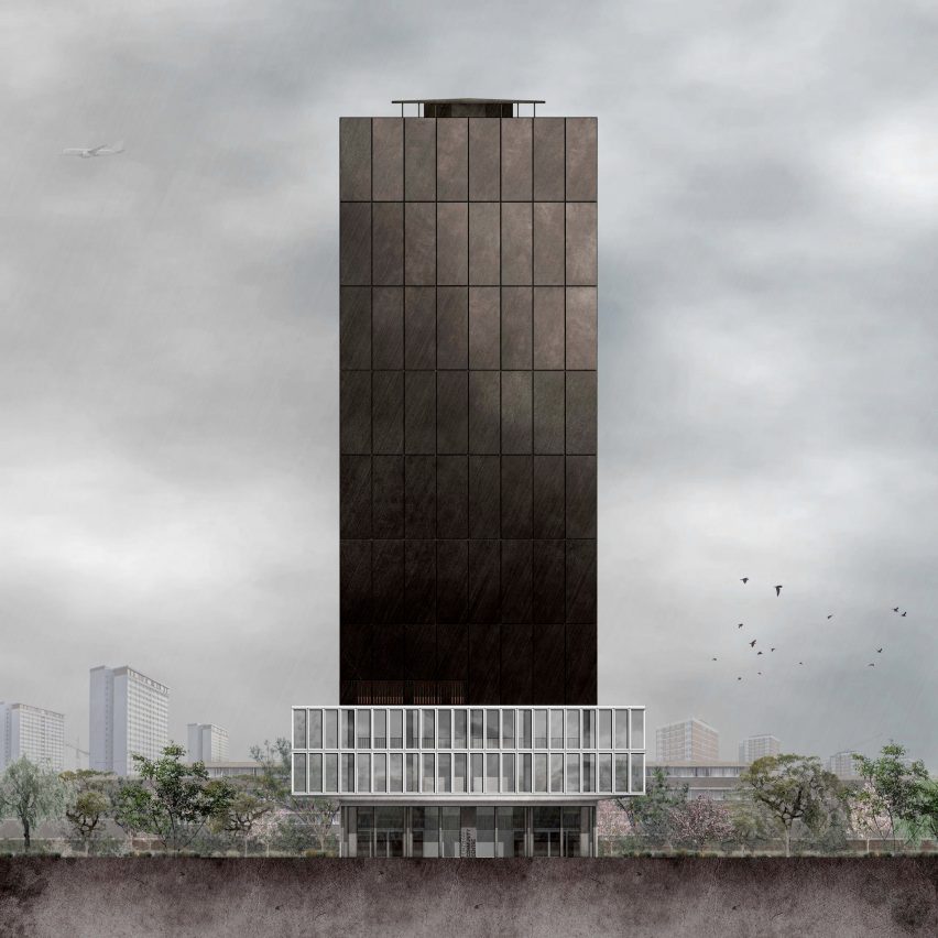Grenfell Tower Reimagined As A Black Concrete Covered Memorial