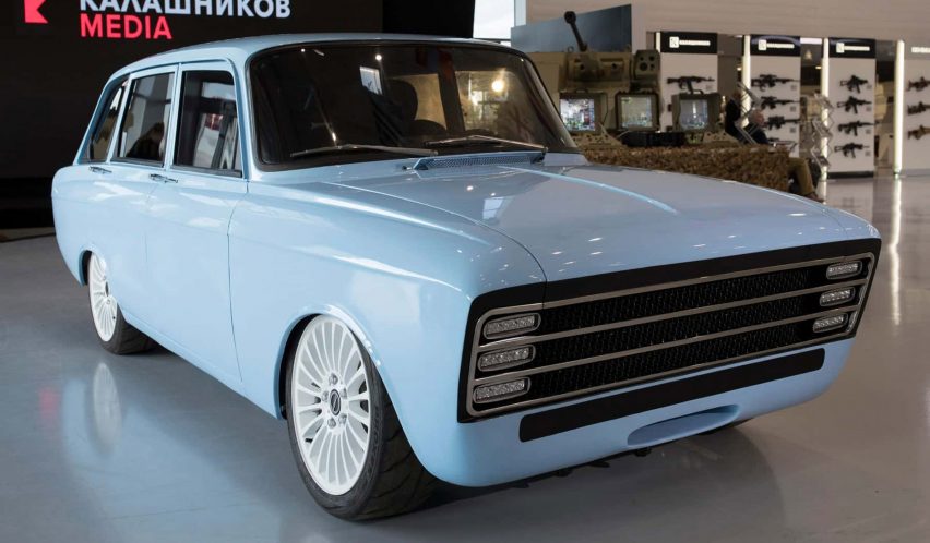 Kalashnikov unveils prototype electric car to "keep up" with Tesla