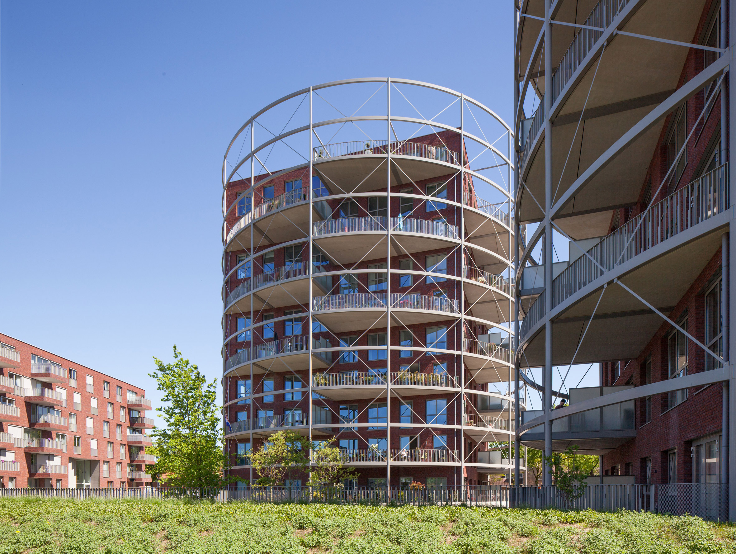 Mecanoo's cylindrical apartments designed to recall gasholders
