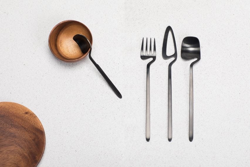 Nendo creates crooked cutlery range for Valerie Objects