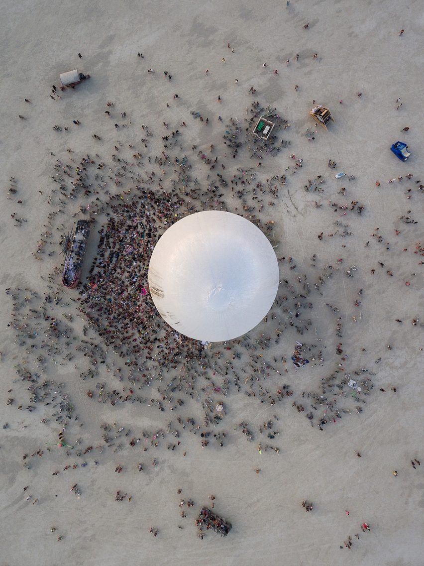 Burning Man 2018 drone fotografía de Alex Medina
