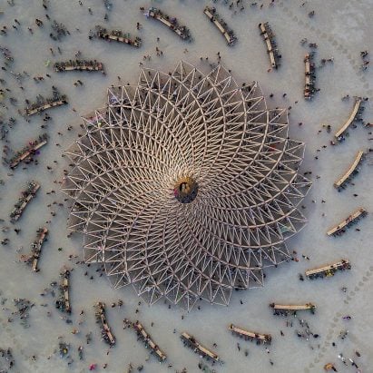 Alex Medina fotografía Burning Man 2018 desde arriba